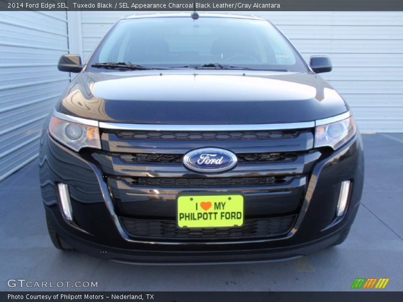 Tuxedo Black / SEL Appearance Charcoal Black Leather/Gray Alcantara 2014 Ford Edge SEL