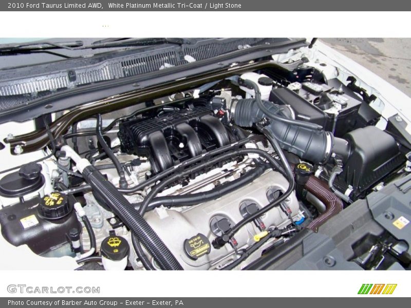White Platinum Metallic Tri-Coat / Light Stone 2010 Ford Taurus Limited AWD