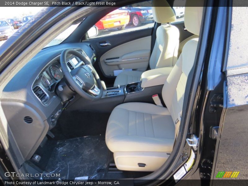 Pitch Black / Black/Light Frost Beige 2014 Dodge Charger SE