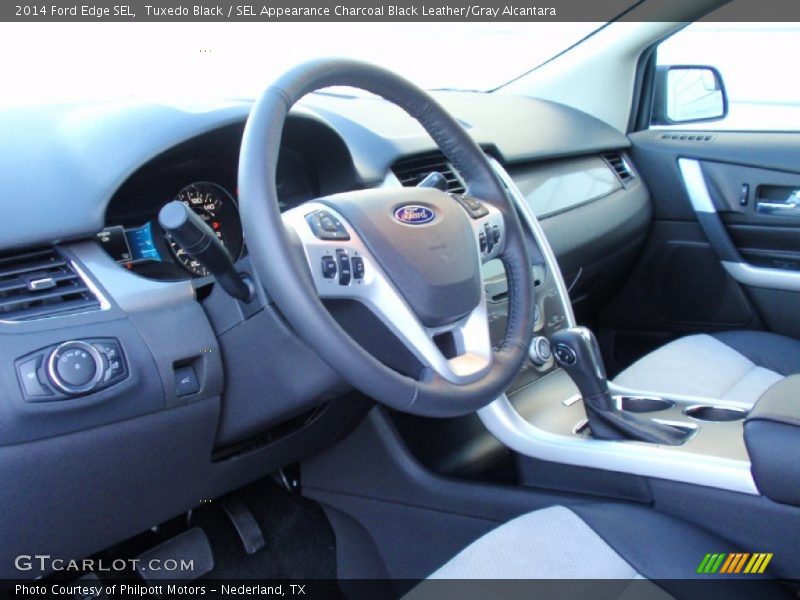 Tuxedo Black / SEL Appearance Charcoal Black Leather/Gray Alcantara 2014 Ford Edge SEL