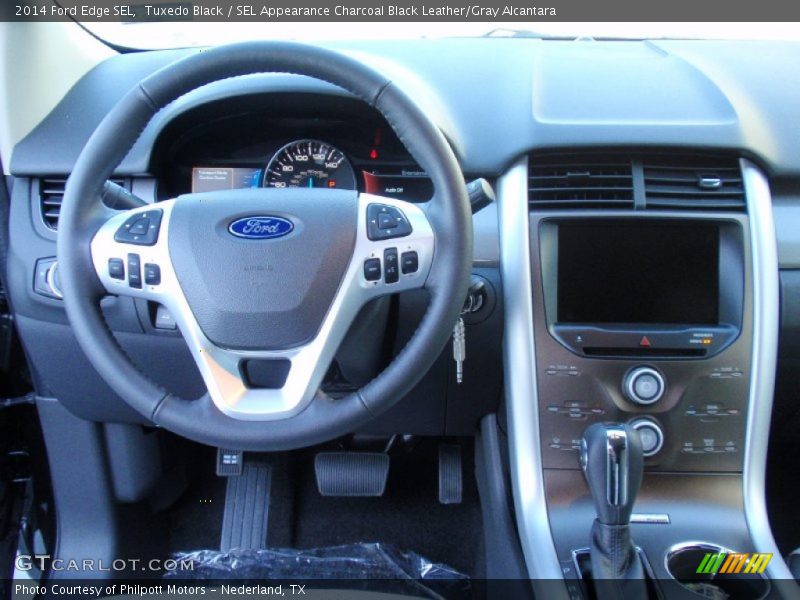 Tuxedo Black / SEL Appearance Charcoal Black Leather/Gray Alcantara 2014 Ford Edge SEL
