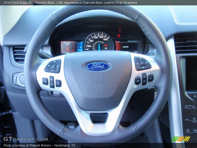 Tuxedo Black / SEL Appearance Charcoal Black Leather/Gray Alcantara 2014 Ford Edge SEL