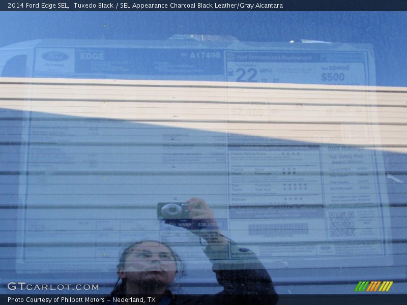 Tuxedo Black / SEL Appearance Charcoal Black Leather/Gray Alcantara 2014 Ford Edge SEL