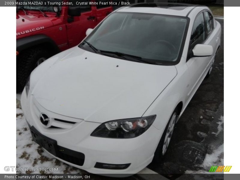 Crystal White Pearl Mica / Black 2009 Mazda MAZDA3 s Touring Sedan
