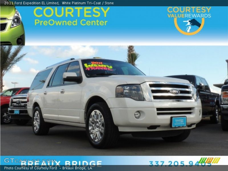 White Platinum Tri-Coat / Stone 2011 Ford Expedition EL Limited