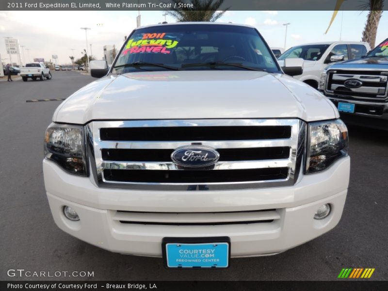 White Platinum Tri-Coat / Stone 2011 Ford Expedition EL Limited