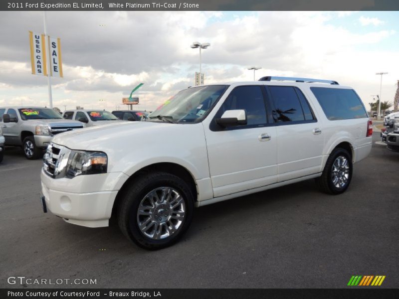 White Platinum Tri-Coat / Stone 2011 Ford Expedition EL Limited