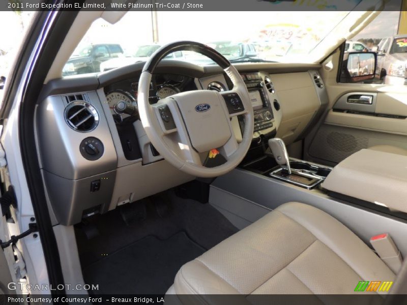 White Platinum Tri-Coat / Stone 2011 Ford Expedition EL Limited
