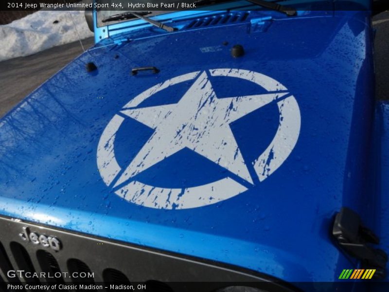 Hydro Blue Pearl / Black 2014 Jeep Wrangler Unlimited Sport 4x4