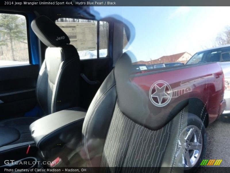 Hydro Blue Pearl / Black 2014 Jeep Wrangler Unlimited Sport 4x4
