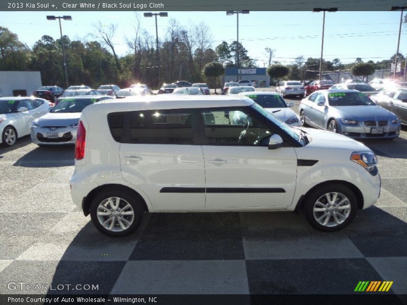 Clear White / Black Soul Logo Cloth 2013 Kia Soul +