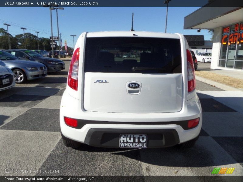 Clear White / Black Soul Logo Cloth 2013 Kia Soul +