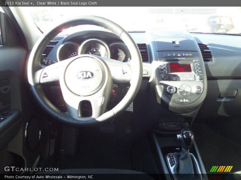 Clear White / Black Soul Logo Cloth 2013 Kia Soul +