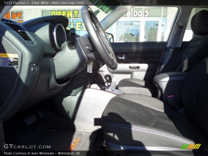 Clear White / Black Soul Logo Cloth 2013 Kia Soul +