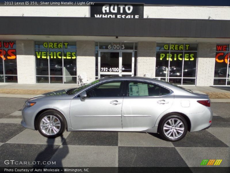 Silver Lining Metallic / Light Gray 2013 Lexus ES 350