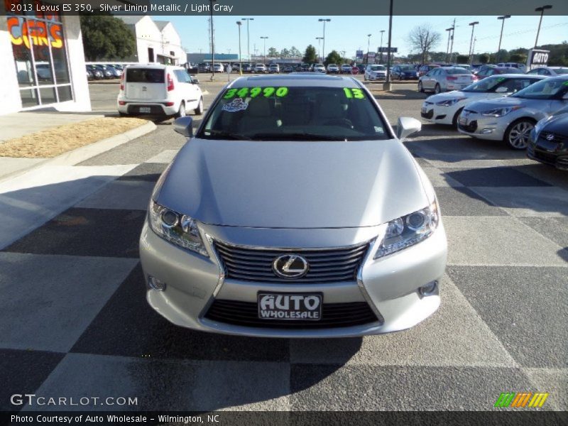 Silver Lining Metallic / Light Gray 2013 Lexus ES 350
