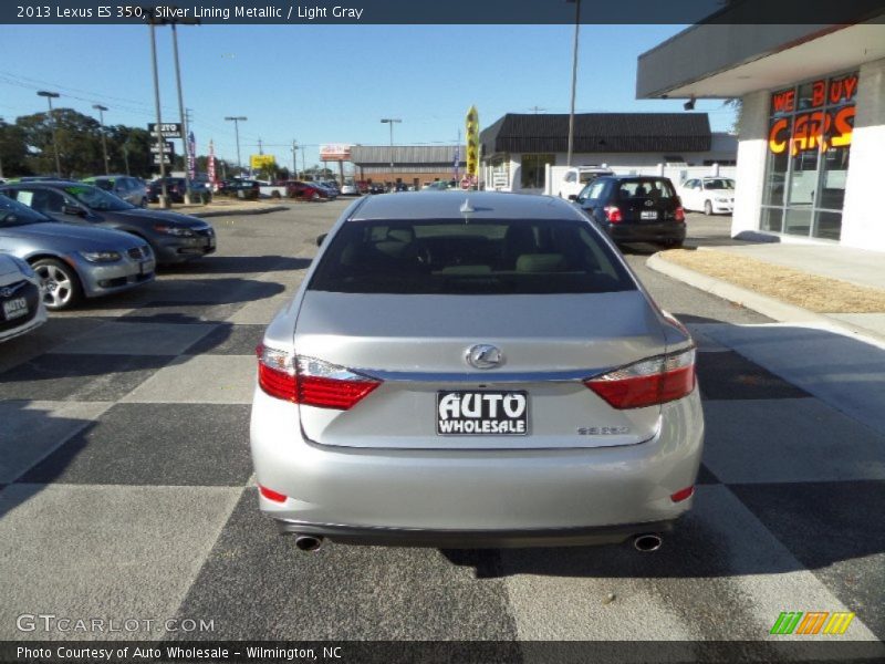 Silver Lining Metallic / Light Gray 2013 Lexus ES 350
