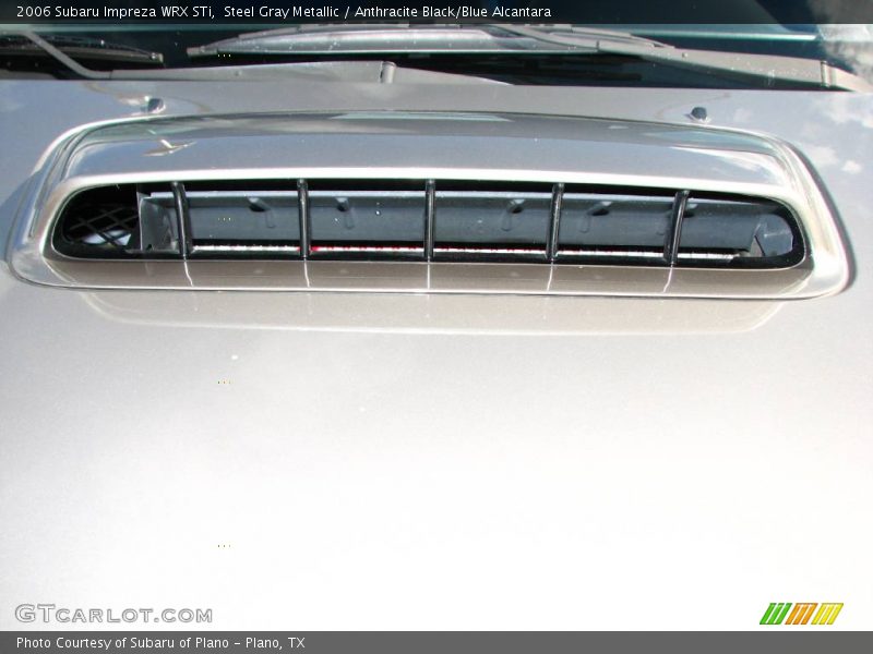 Steel Gray Metallic / Anthracite Black/Blue Alcantara 2006 Subaru Impreza WRX STi