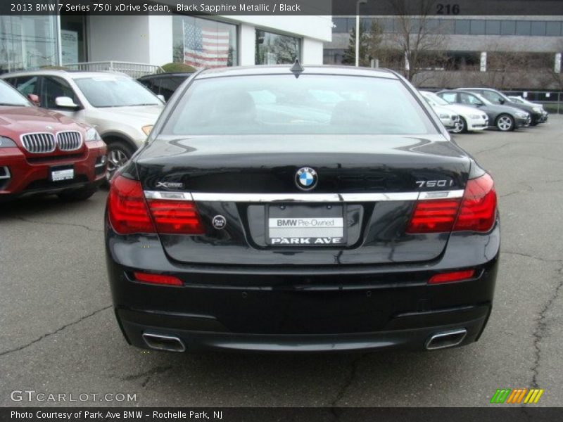 Black Sapphire Metallic / Black 2013 BMW 7 Series 750i xDrive Sedan