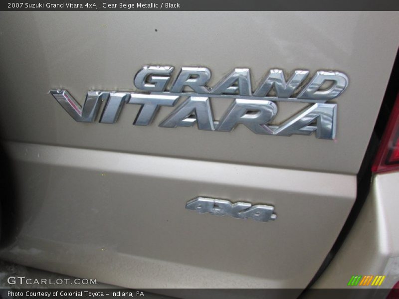 Clear Beige Metallic / Black 2007 Suzuki Grand Vitara 4x4