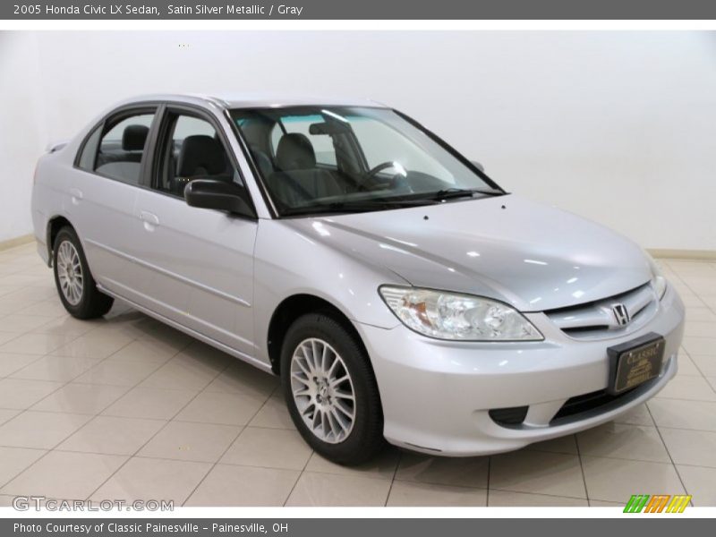 Satin Silver Metallic / Gray 2005 Honda Civic LX Sedan