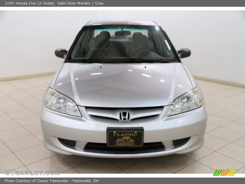 Satin Silver Metallic / Gray 2005 Honda Civic LX Sedan
