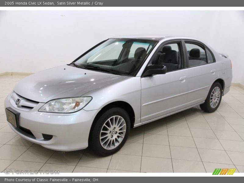 Satin Silver Metallic / Gray 2005 Honda Civic LX Sedan