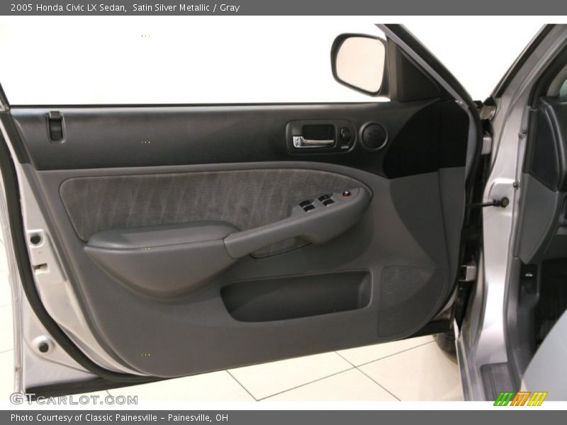 Satin Silver Metallic / Gray 2005 Honda Civic LX Sedan
