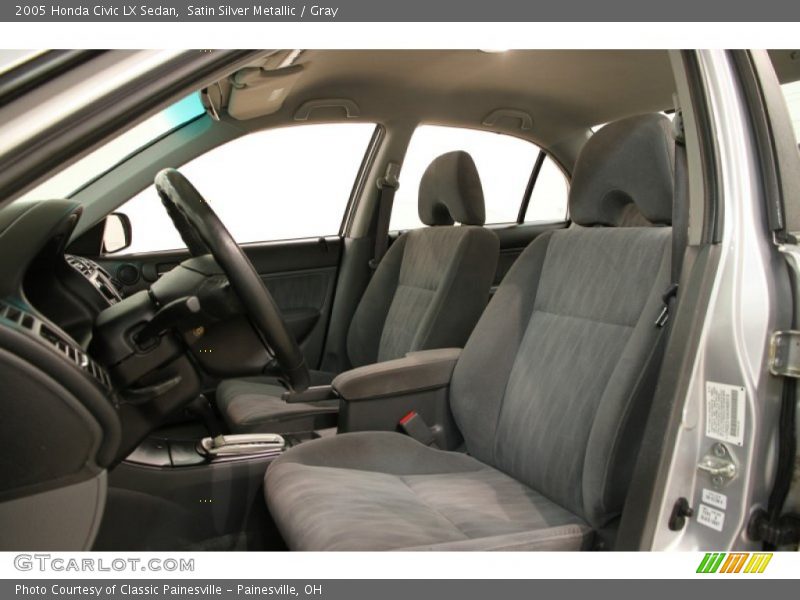 Satin Silver Metallic / Gray 2005 Honda Civic LX Sedan