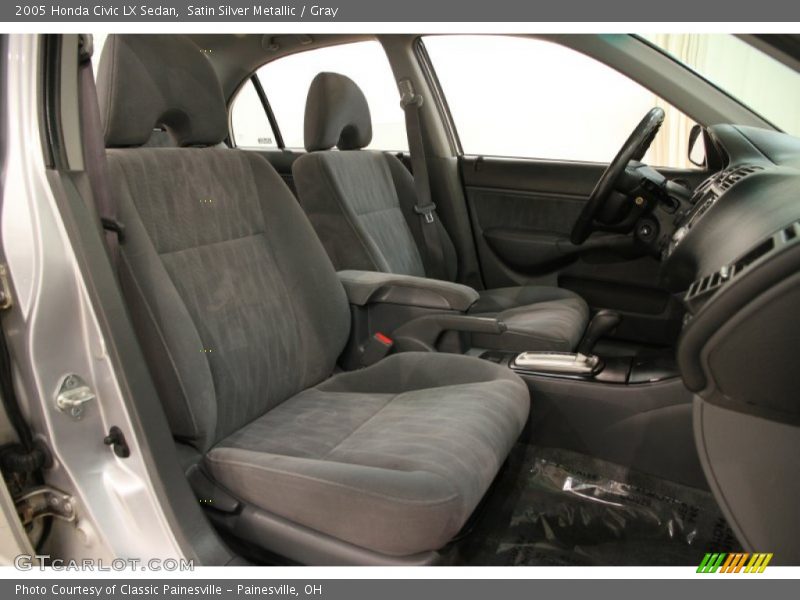 Satin Silver Metallic / Gray 2005 Honda Civic LX Sedan