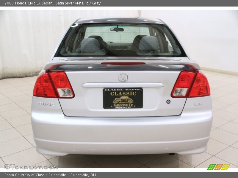 Satin Silver Metallic / Gray 2005 Honda Civic LX Sedan