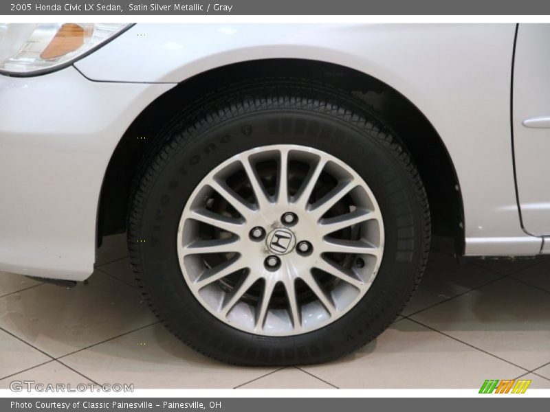 Satin Silver Metallic / Gray 2005 Honda Civic LX Sedan
