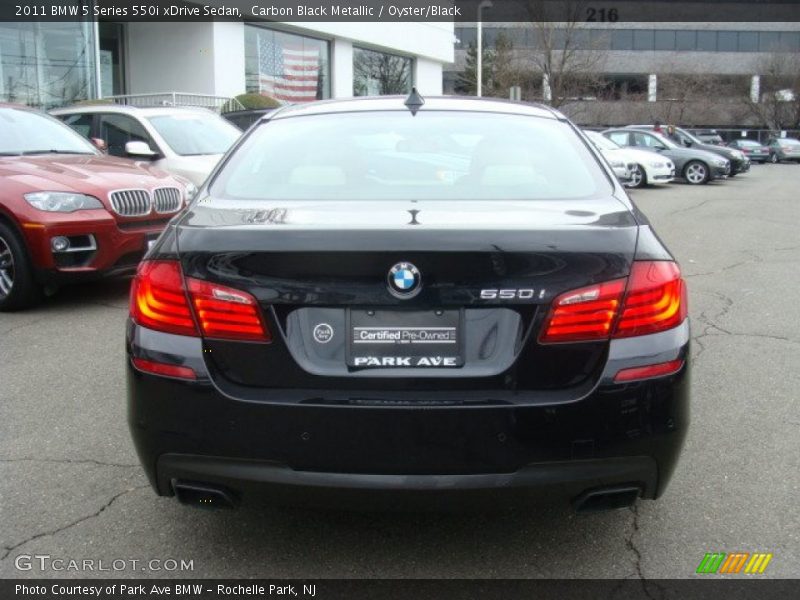 Carbon Black Metallic / Oyster/Black 2011 BMW 5 Series 550i xDrive Sedan