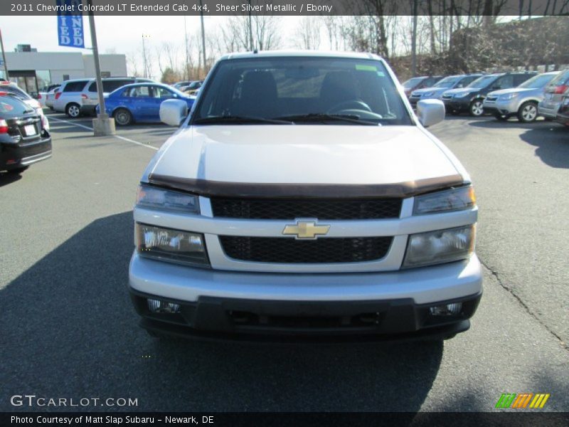 Sheer Silver Metallic / Ebony 2011 Chevrolet Colorado LT Extended Cab 4x4