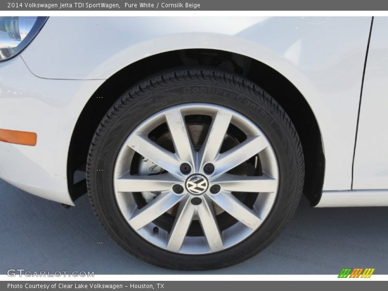 Pure White / Cornsilk Beige 2014 Volkswagen Jetta TDI SportWagen