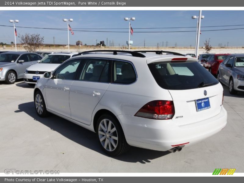 Pure White / Cornsilk Beige 2014 Volkswagen Jetta TDI SportWagen