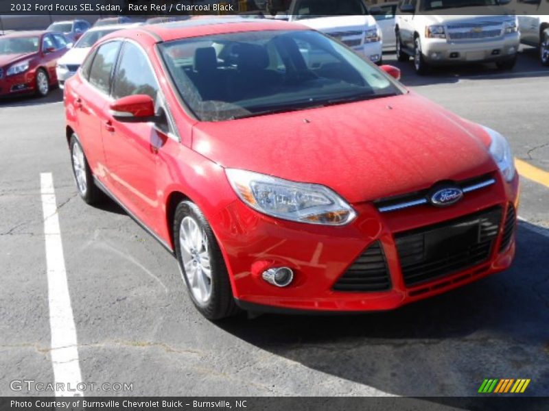 Race Red / Charcoal Black 2012 Ford Focus SEL Sedan
