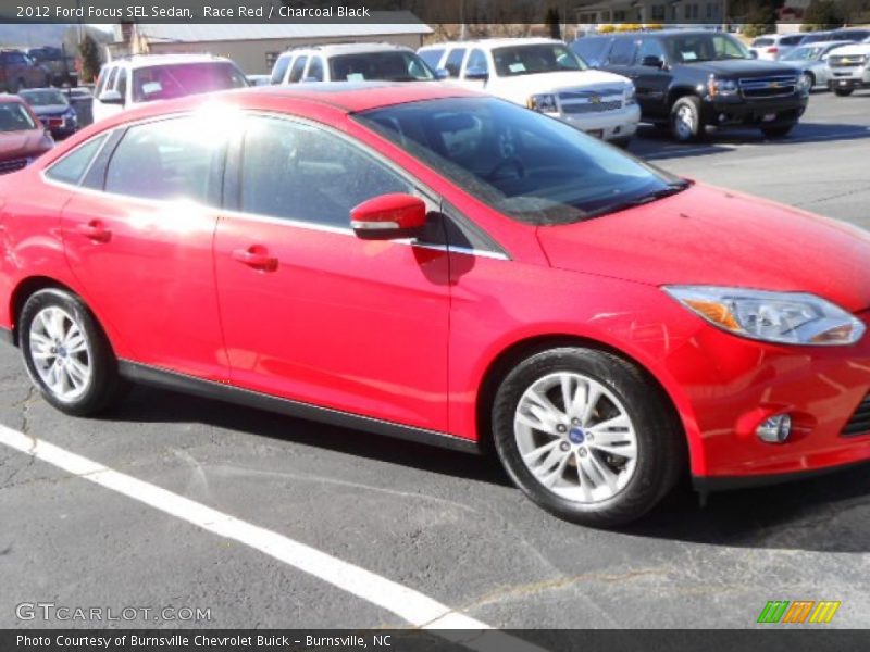 Race Red / Charcoal Black 2012 Ford Focus SEL Sedan
