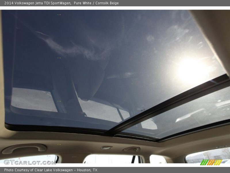 Pure White / Cornsilk Beige 2014 Volkswagen Jetta TDI SportWagen