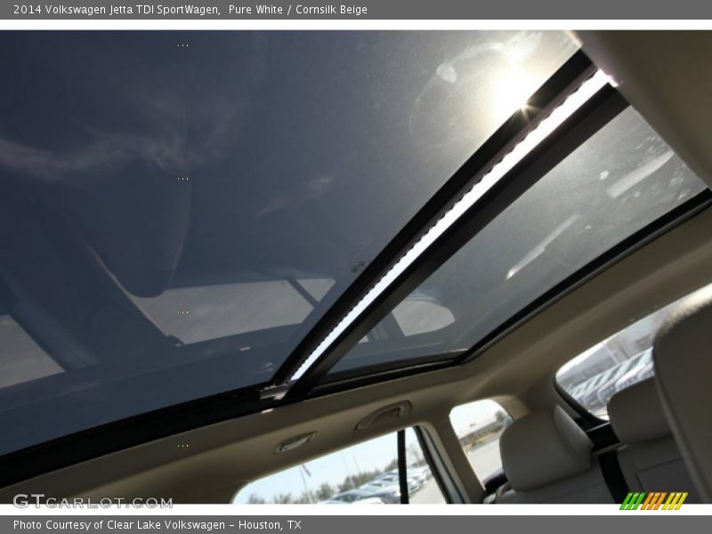 Pure White / Cornsilk Beige 2014 Volkswagen Jetta TDI SportWagen