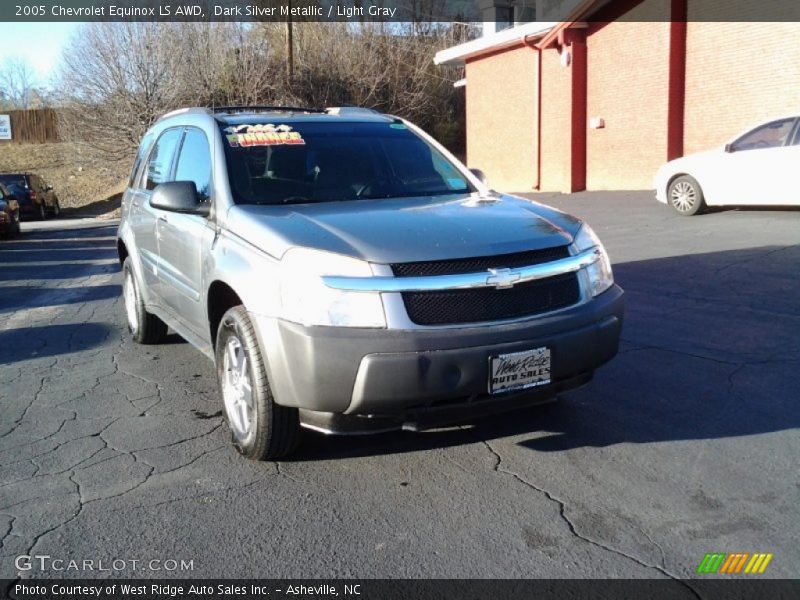 Dark Silver Metallic / Light Gray 2005 Chevrolet Equinox LS AWD