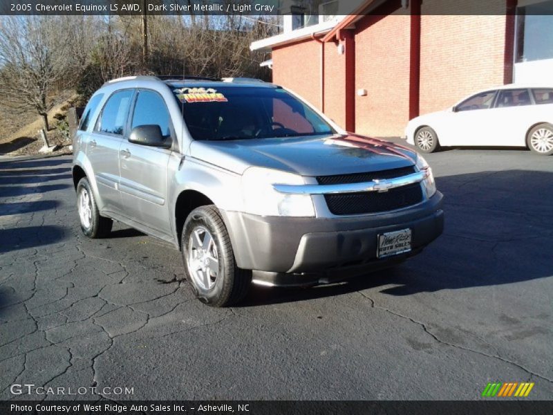 Dark Silver Metallic / Light Gray 2005 Chevrolet Equinox LS AWD