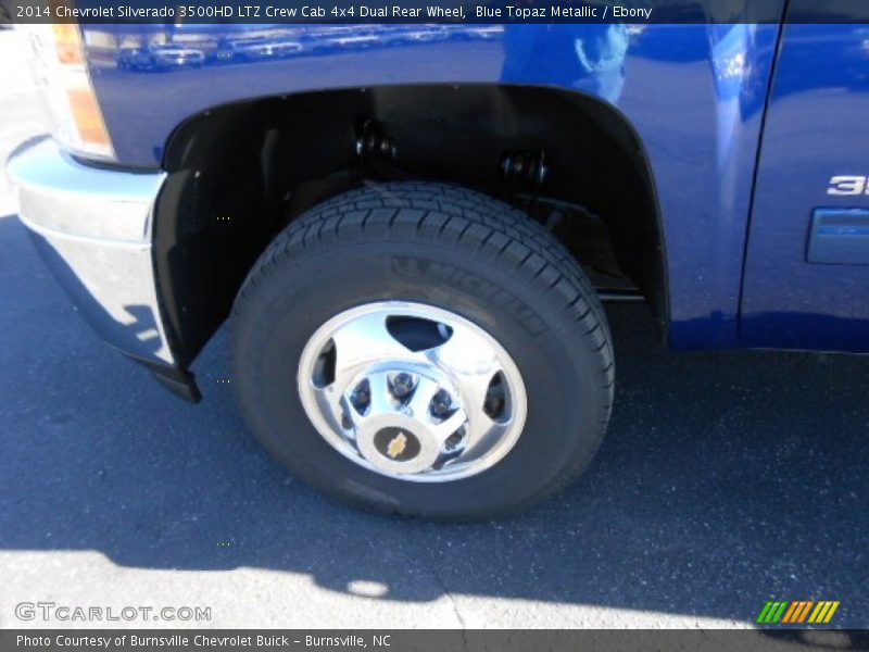 Blue Topaz Metallic / Ebony 2014 Chevrolet Silverado 3500HD LTZ Crew Cab 4x4 Dual Rear Wheel