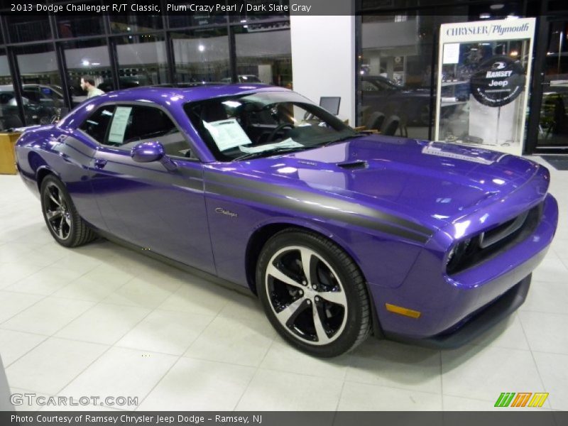 Plum Crazy Pearl / Dark Slate Gray 2013 Dodge Challenger R/T Classic