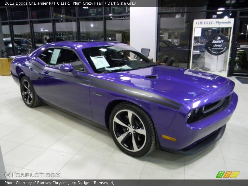 Plum Crazy Pearl / Dark Slate Gray 2013 Dodge Challenger R/T Classic