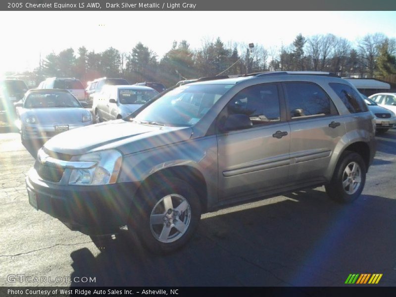 Dark Silver Metallic / Light Gray 2005 Chevrolet Equinox LS AWD