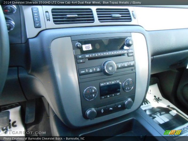Blue Topaz Metallic / Ebony 2014 Chevrolet Silverado 3500HD LTZ Crew Cab 4x4 Dual Rear Wheel