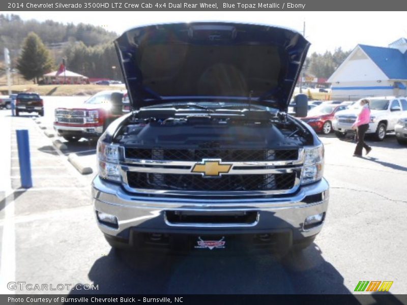 Blue Topaz Metallic / Ebony 2014 Chevrolet Silverado 3500HD LTZ Crew Cab 4x4 Dual Rear Wheel