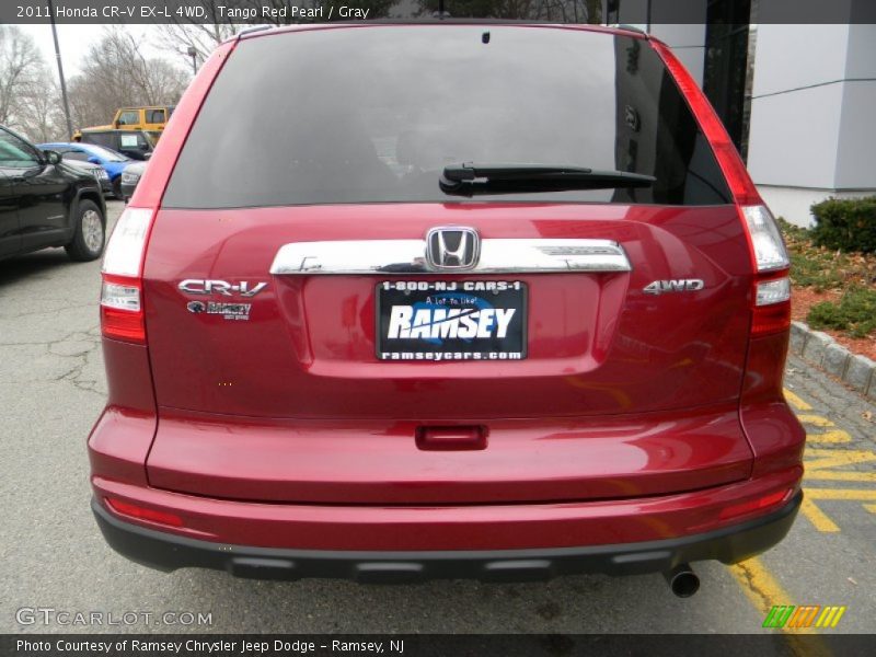 Tango Red Pearl / Gray 2011 Honda CR-V EX-L 4WD