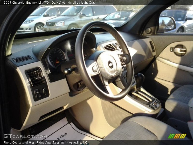 Dark Silver Metallic / Light Gray 2005 Chevrolet Equinox LS AWD